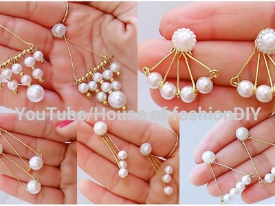 How To Make Pearl Earrings for Office.Collage Going girls||Pearl Earrings At Home