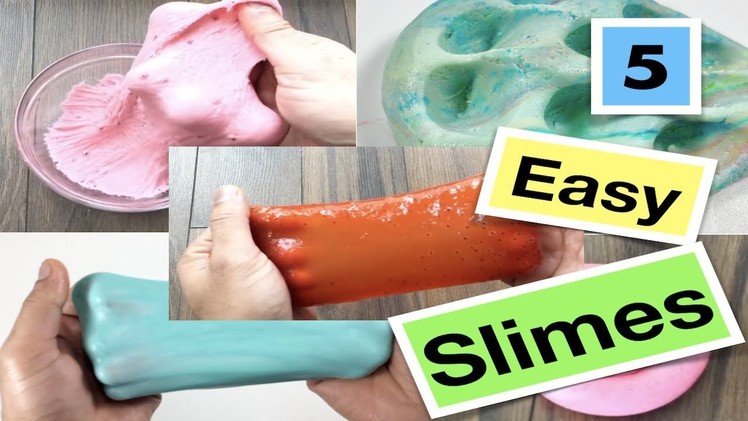 How To make Slime 5 Easy Ways Without Glue or Borax!! Best Slime recipes