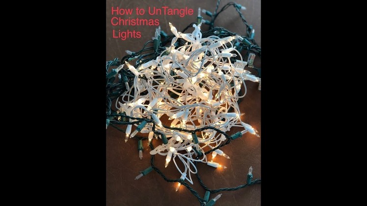 How to store Christmas Lights - Tangle No More