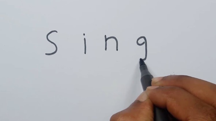How to Turn Words SING Into a Cartoon For Kids - Very Easy !