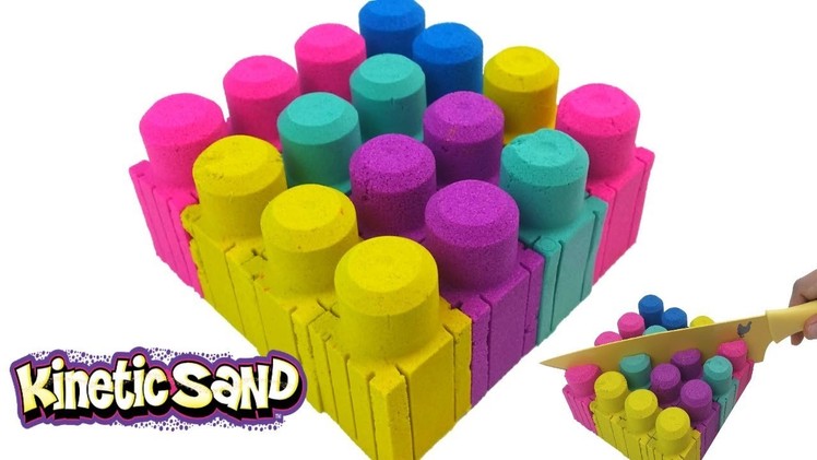 Kinetic Sand DIY Rainbow Blocks Giant Legos How to Make Nursery Rhymes for Kids