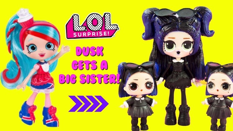 LOL SURPRISE Dusk Gets A Big Sister DIY Shopkins Shoppie Doll Jessicake Custom Makeover