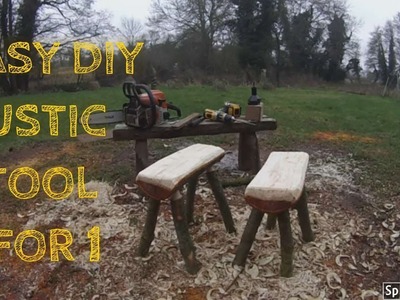 Make A Log Stool With No Nails - Wood Craft - Easy Rustic DIY