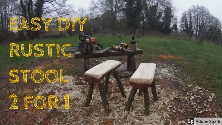 Make A Log Stool With No Nails - Wood Craft - Easy Rustic DIY