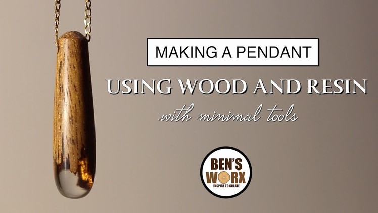 Make a wood and resin pendant - Secret wood style