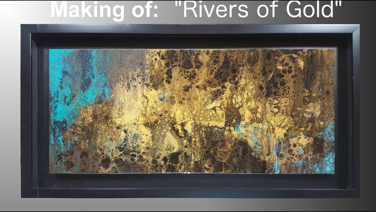 Making of 'Rivers of Gold' | Abstract | Acrylic | Time Lapse Painting