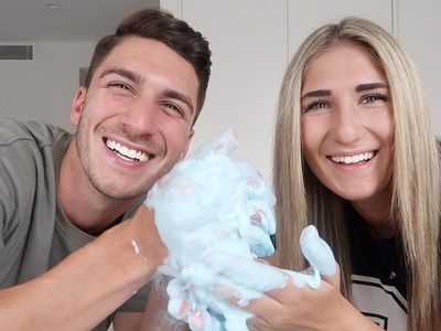 MAKING SLIME WITH MY LITTLE SISTER! DIY SLIME FAIL