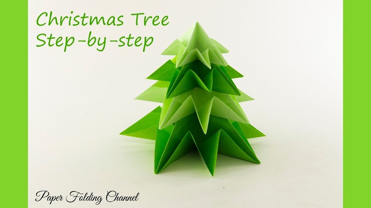 step by step money origami christmas tree