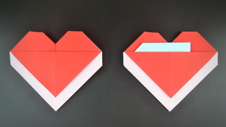 Origami: Heart Envelope for Valentine's Day - Instructions In English (BR)