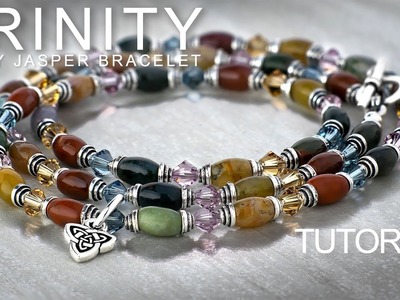 Trinity Fancy Jasper Bracelet - Gemstone Beading. Jewerly Making Tutorial Idea
