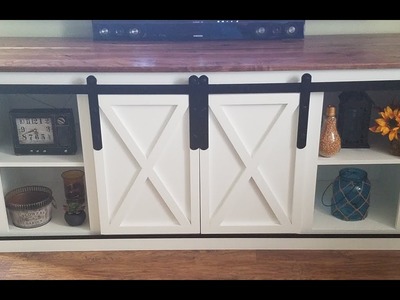 TV Stand with Sliding Barn Doors