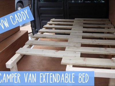 VW Caddy Pull Out.Extendable Bed DIY Camper Van
