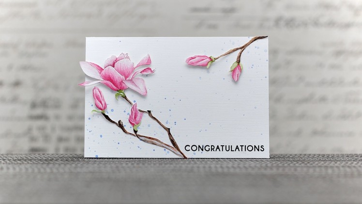 A Magnolia for Her with watercolours