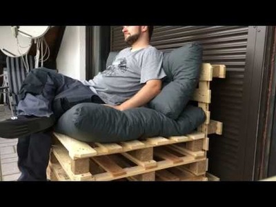 AWESOME Pallet Couch DIY Project (Sofa made of pallets) [4K]