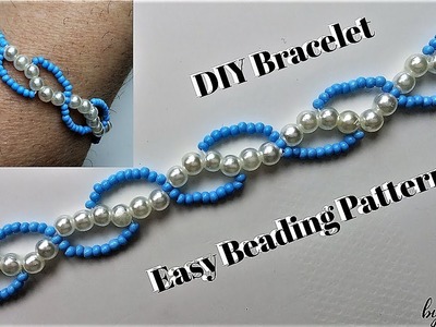 Beaded bracelet  Easy beading tutorial  Diy bracelet  simple beading pattern