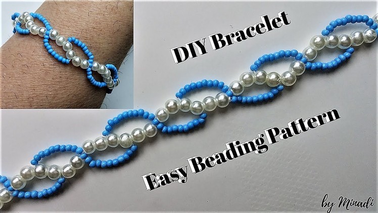 Beaded bracelet  Easy beading tutorial  Diy bracelet  simple beading pattern