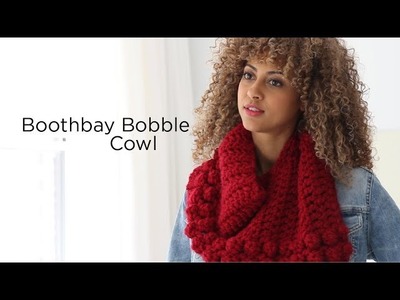 Boothbay Bobble Cowl crocheted with Wool-Ease® Thick & Quick® Yarn Bonus Bundle®