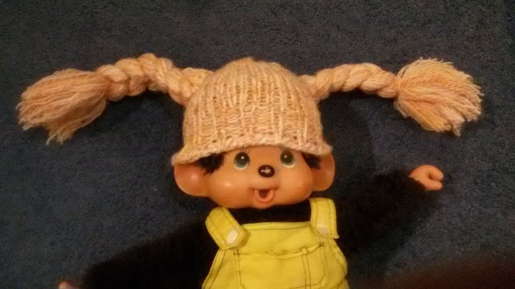 Cabbage patch hat  - loom knitting - knitting