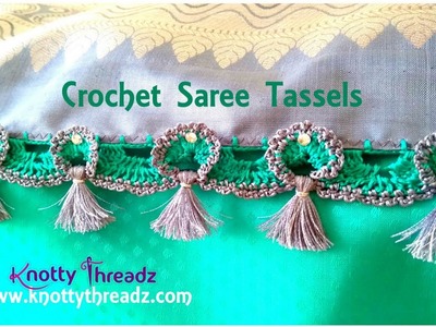 Designer Crochet Saree Tassels | Saree Kuchu | Highly Requested Design || www.knottythreadz.com