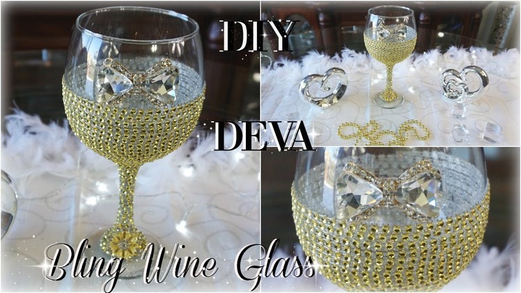DIY BLING WINE GLASS 50TH BIRTHDAY | DIY BRIDE | BRIDAL SHOWER | WEDDING | TOTALLY DAZZLED BLING GEM