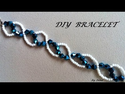 Easy pattern bracelet. DIY beaded bracelet
