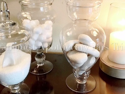 Emenest Apothecary Jars Trio || Create a Spa Look for Your Bathroom