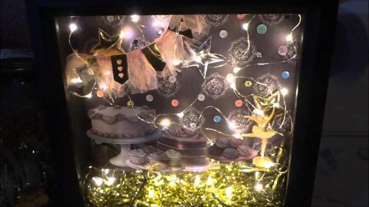 Everyday is a Holiday Shadow Box with Fairy Lights