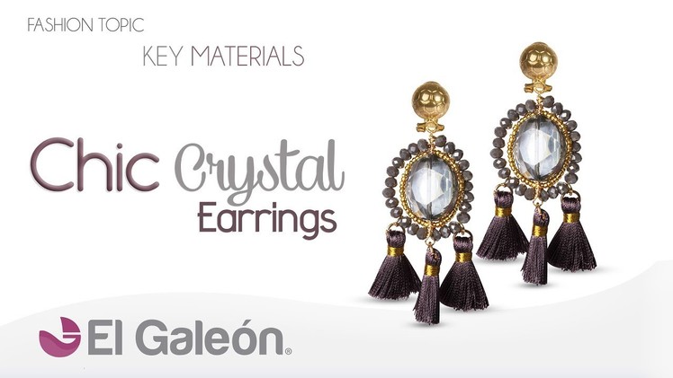 Fashion Topic El Galeón Chic Crystal Earrings (Aretes con Cristal)