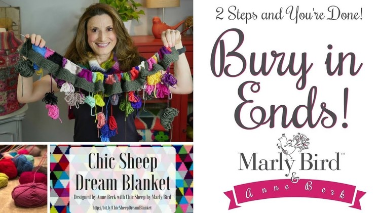 Get Rid of Ends in 2 steps- Learn to Bury in Ends for Knitting and Crochet