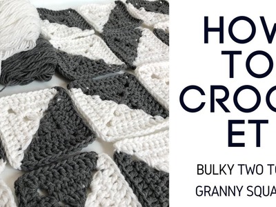How to Crochet 2 Tone Granny Square Triangle
