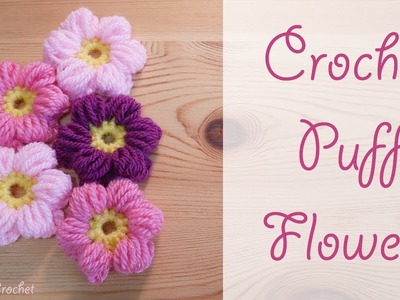 How to Crochet Simple Puff Flowers (beginner friendly!)