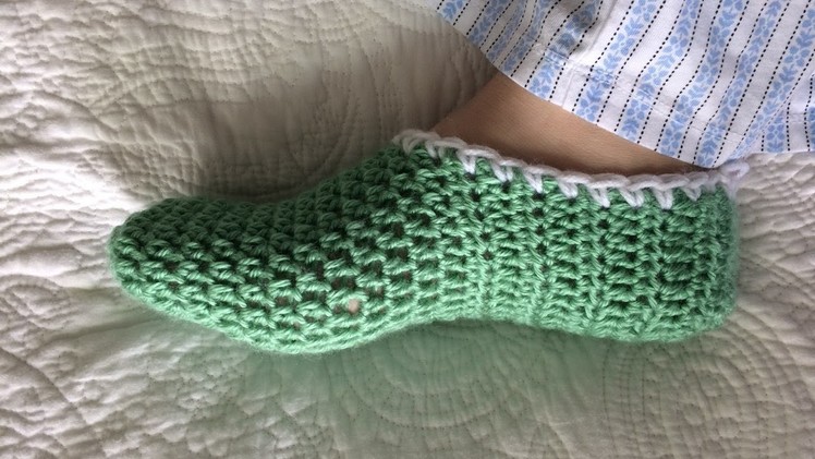 How To Crochet Slippers, Lilu's Handmade Corner Video # 224