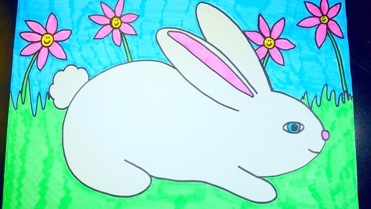 How To Draw A Rabbit ~ Easter Videos For Kids