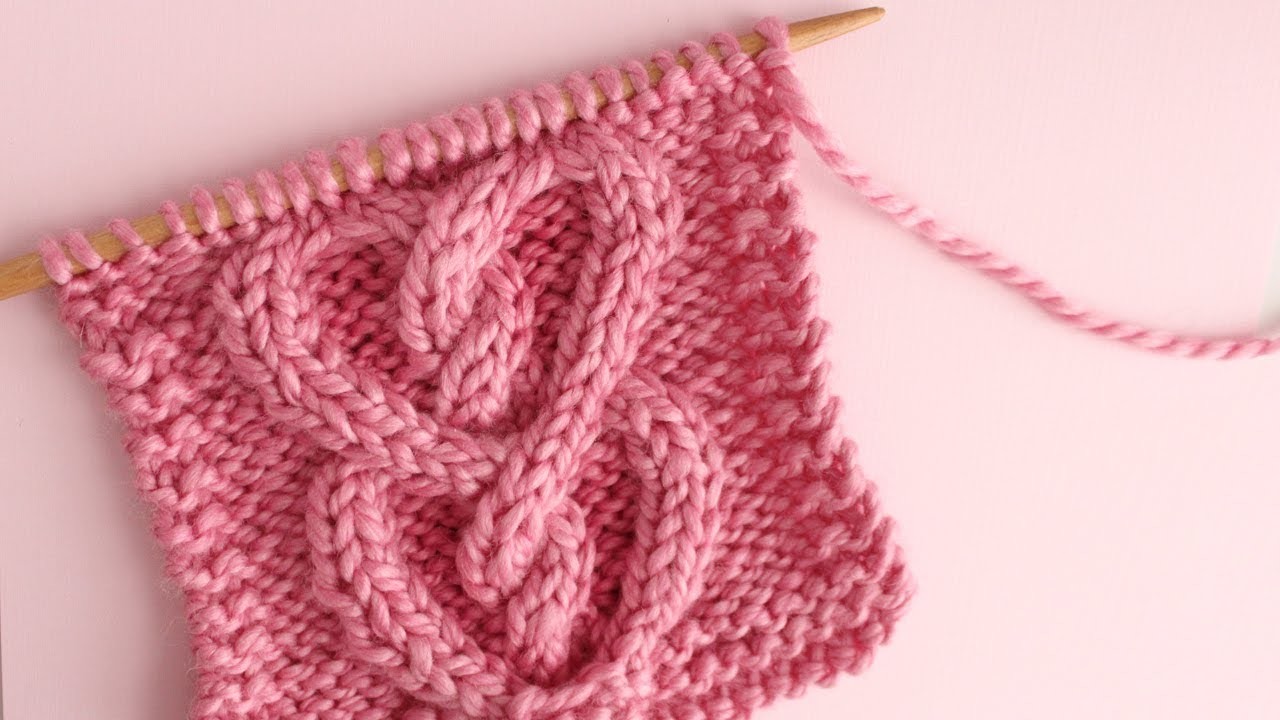 How to Knit a Cable Heart Stitch Pattern, Valentines Day