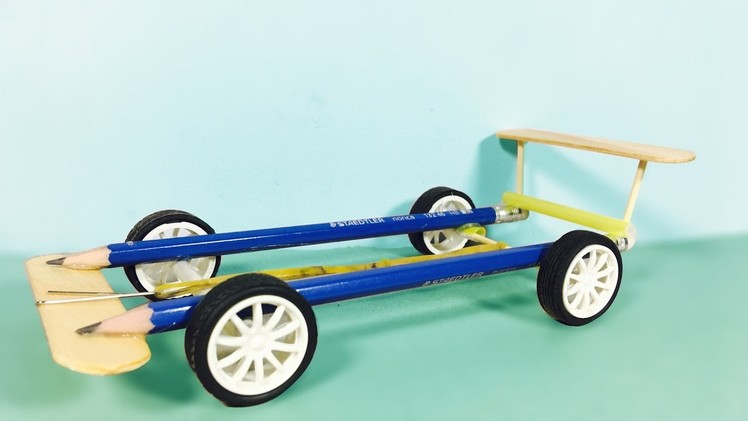How to make car using rubber bands