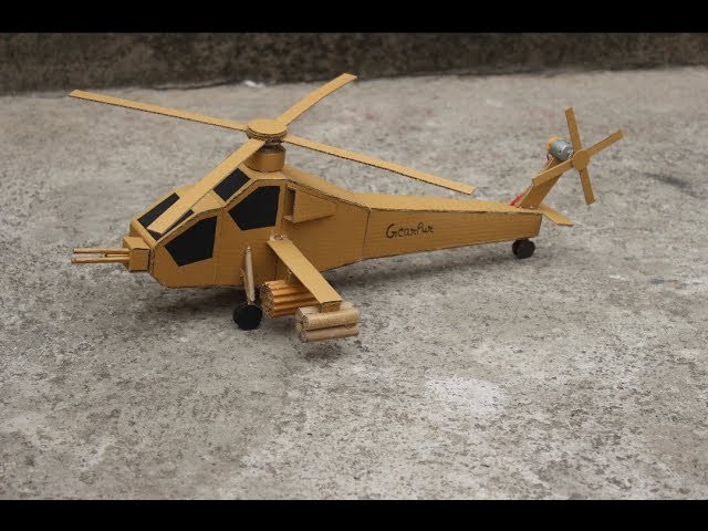 How To Make Helicopter AH-64 Apache cardboard