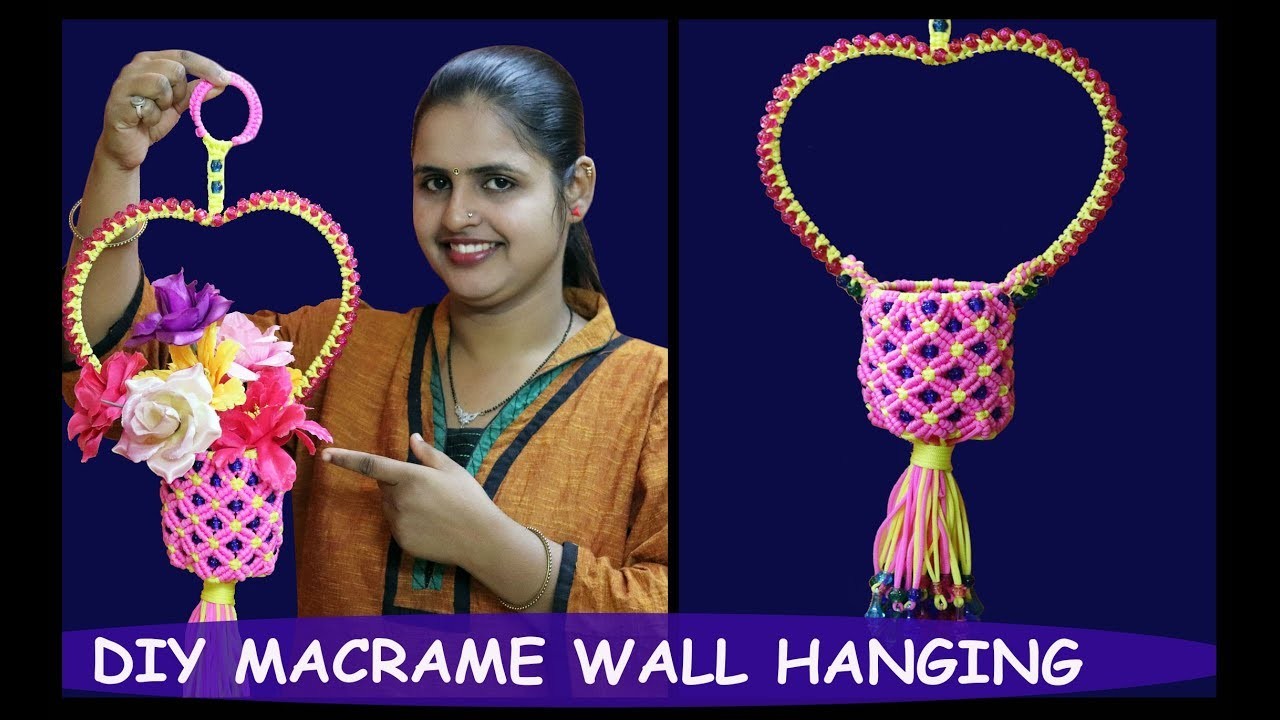 How to Make Macrame Flower Wall Hanging