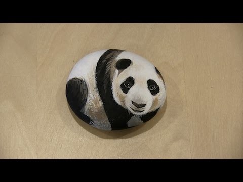 How to Paint a Panda Rock - By Wendy Wu