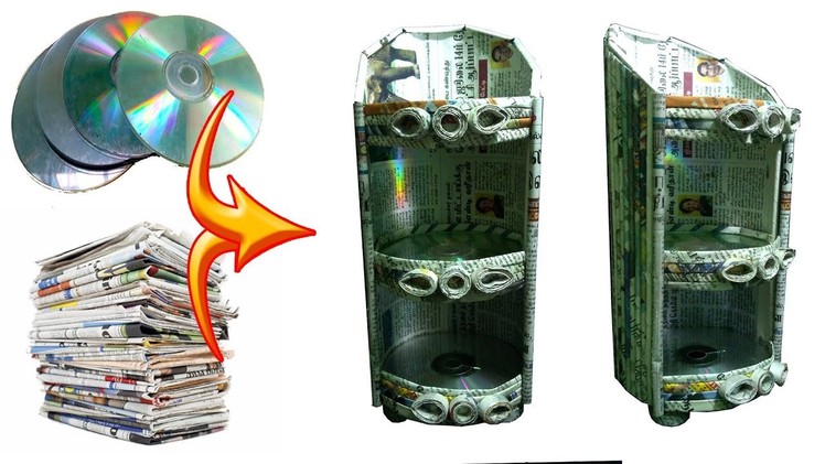 How to reuse OLD CD.DVD and Newspaper | Newspaper 18 | All type videyos