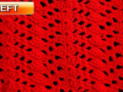 Lacy Ripple 4 Crochet Stitch - Left Handed Crochet Tutorial