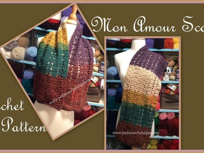 Mon Amour Lace Scarf Crochet Pattern