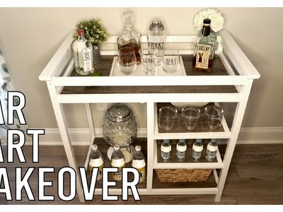 Old Changing Table Turned Bar Cart - Makeover