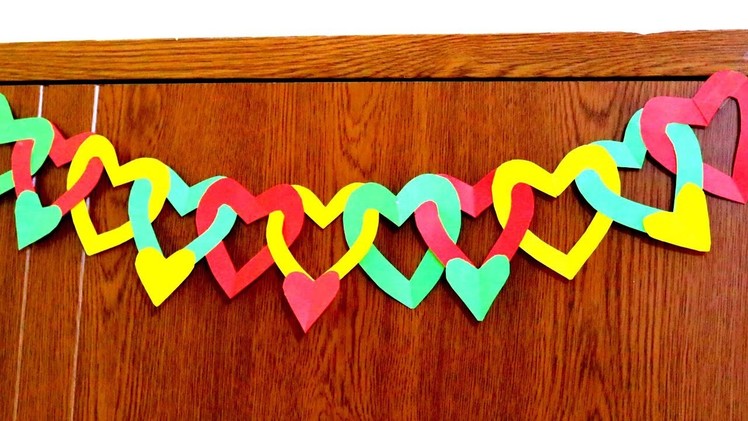 Paper Heart Door Decor | DIY Door hanging decoration  | Valentine's Day Crafts Ideas | EMMA DIY #24
