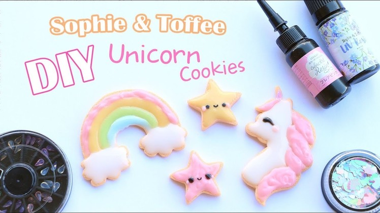 Polymer Clay and UV Resin Unicorn Cookies│Sophie & Toffee Subscription Box December 2017