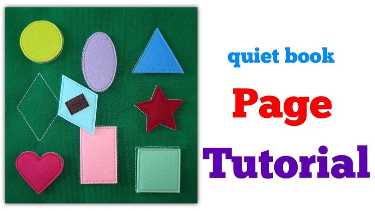 Quiet book page “Match the shapes” TUTORIAL