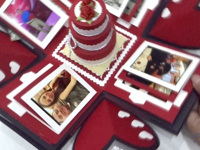 Scrapbook Exploding Box Card-Secret Handmade Gift Love in Box-Photo Album DIY Easy-For Birthday
