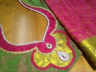 Silk saree model blouse