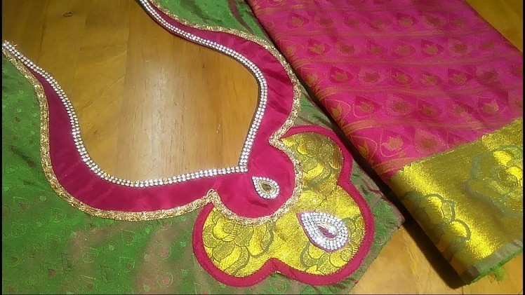 Silk saree model blouse