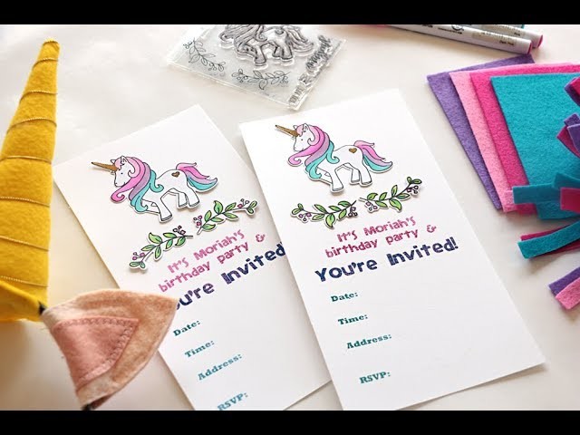 Unicorn Birthday Invitations and Costume | Natalie Elphinstone