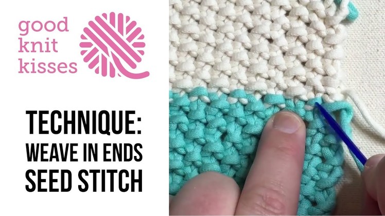 Weave in Tails: Seed Stitch